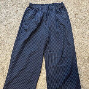 Aerie Wide Leg Pinstripe Pants - Size Large